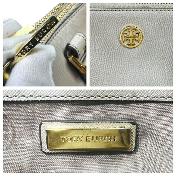 Tory Burch Leather Robinson Double Zip Tote - 12.5” x 8.5” x 5” - Picture 6 of 11